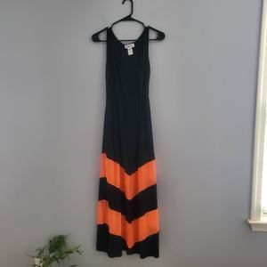 Stitch Between Sleeveless Chevron Maxi Dress S